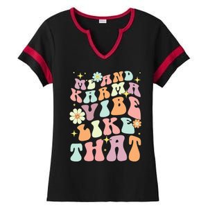 Karma Vibes Groovy Connection Ladies Halftime Notch Neck Tee