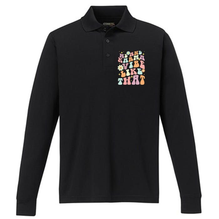 Karma Vibes Groovy Connection Performance Long Sleeve Polo