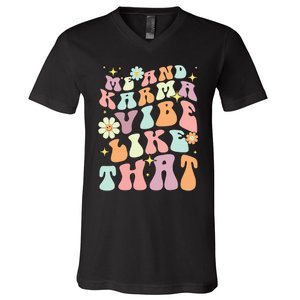 Karma Vibes Groovy Connection V-Neck T-Shirt