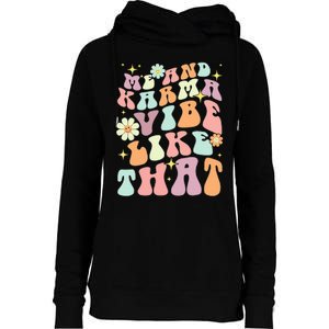 Karma Vibes Groovy Connection Womens Funnel Neck Pullover Hood