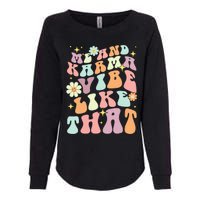 Karma Vibes Groovy Connection Womens California Wash Sweatshirt