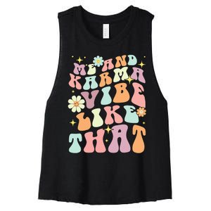 Karma Vibes Groovy Connection Women's Racerback Cropped Tank