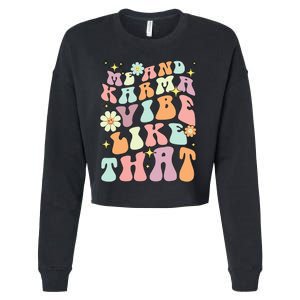 Karma Vibes Groovy Connection Cropped Pullover Crew