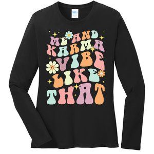 Karma Vibes Groovy Connection Ladies Long Sleeve Shirt