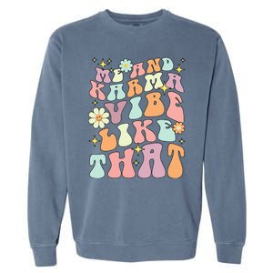 Karma Vibes Groovy Connection Garment-Dyed Sweatshirt