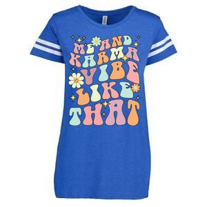 Karma Vibes Groovy Connection Enza Ladies Jersey Football T-Shirt