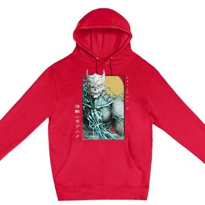 Kaiju Vintage Japanese Monster No. 8 Premium Pullover Hoodie