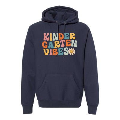 Kindergarten Vibes Kinder Crew Retro First Day Of School Premium Hoodie