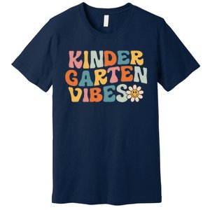 Kindergarten Vibes Kinder Crew Retro First Day Of School Premium T-Shirt