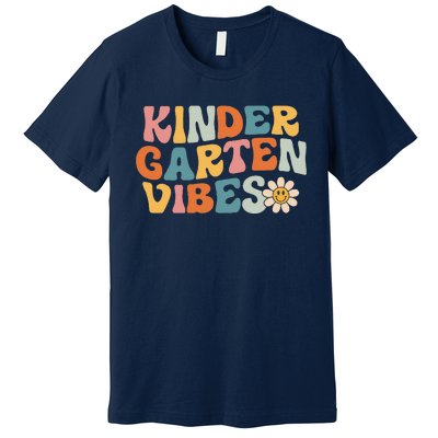 Kindergarten Vibes Kinder Crew Retro First Day Of School Premium T-Shirt