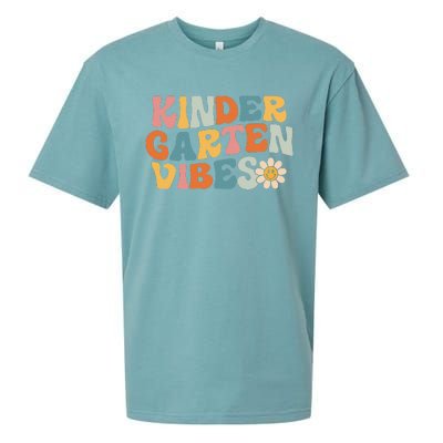 Kindergarten Vibes Kinder Crew Retro First Day Of School Sueded Cloud Jersey T-Shirt