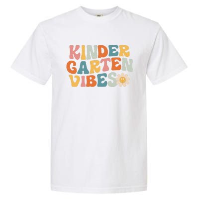 Kindergarten Vibes Kinder Crew Retro First Day Of School Garment-Dyed Heavyweight T-Shirt