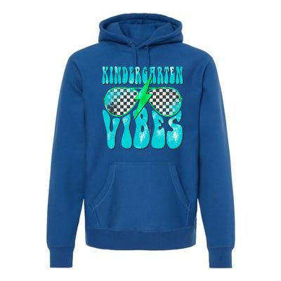 Kindergarten Vibes Kinder Crew Retro First Day Of School Premium Hoodie