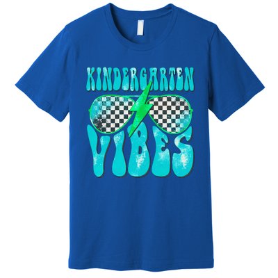 Kindergarten Vibes Kinder Crew Retro First Day Of School Premium T-Shirt