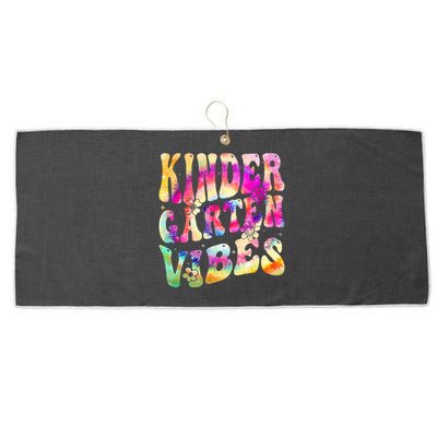 Kindergarten Vibes Kindergarten Team Back To School Large Microfiber Waffle Golf Towel