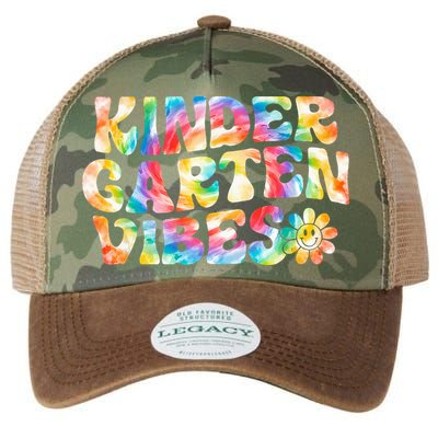Kindergarten Vibes Kindergarten Team Teachers Legacy Tie Dye Trucker Hat
