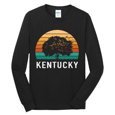 Kentucky Vintage Outdoors Tree Sunsent Souvenir Tall Long Sleeve T-Shirt