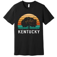 Kentucky Vintage Outdoors Tree Sunsent Souvenir Premium T-Shirt