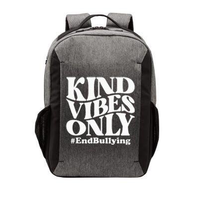 Kind Vibes Only Unity Day Orange Anti Bullying Awareness Vector Backpack