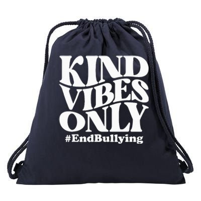 Kind Vibes Only Unity Day Orange Anti Bullying Awareness Drawstring Bag