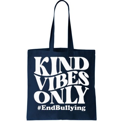 Kind Vibes Only Unity Day Orange Anti Bullying Awareness Tote Bag