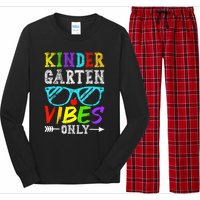 Kindergarten Vibes Only Back To School Cool Kids Teacher Long Sleeve Pajama Set