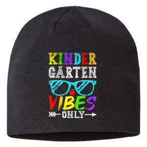 Kindergarten Vibes Only Back To School Cool Kids Teacher Sustainable Beanie