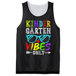 Kindergarten Vibes Only Back To School Cool Kids Teacher Mesh Reversible Basketball Jersey Tank