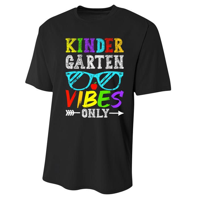 Kindergarten Vibes Only Back To School Cool Kids Teacher Performance Sprint T-Shirt