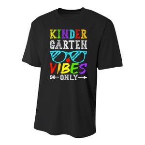 Kindergarten Vibes Only Back To School Cool Kids Teacher Youth Performance Sprint T-Shirt