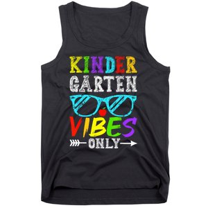 Kindergarten Vibes Only Back To School Cool Kids Teacher Tank Top