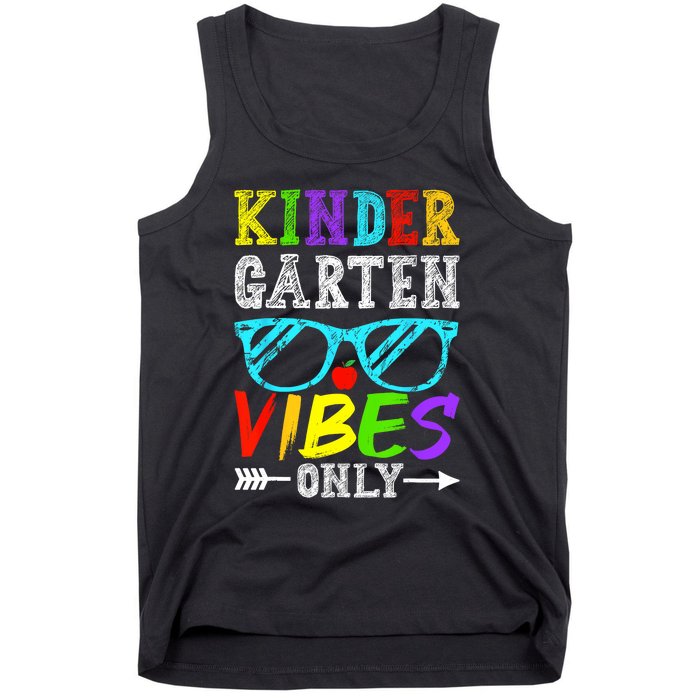 Kindergarten Vibes Only Back To School Cool Kids Teacher Tank Top