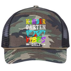 Kindergarten Vibes Only Back To School Cool Kids Teacher Retro Rope Trucker Hat Cap