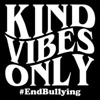 Kind Vibes Only End Bullying Stripe Pom Pom Beanie