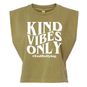 Kind Vibes Only End Bullying Garment-Dyed Women's Muscle Tee