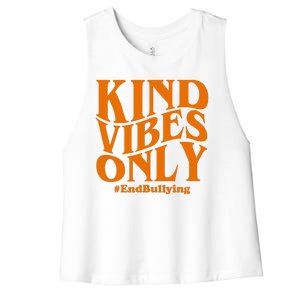 Kind Vibes Only End Bullying Women's Racerback Cropped Tank