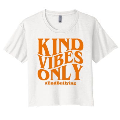 Kind Vibes Only End Bullying Women's Crop Top Tee