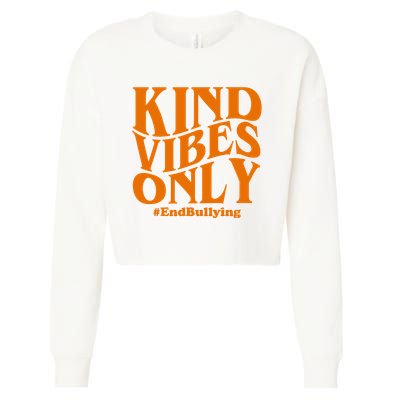 Kind Vibes Only End Bullying Cropped Pullover Crew