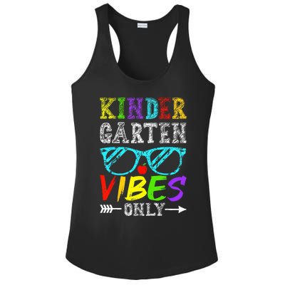 Kindergarten Vibes Only Back To School Cool Teacher Ladies PosiCharge Competitor Racerback Tank