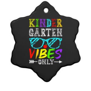 Kindergarten Vibes Only Back To School Cool Teacher Ceramic Star Ornament