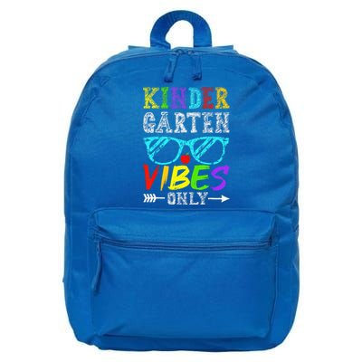 Kindergarten Vibes Only Back To School Cool Teacher 16 in Basic Backpack