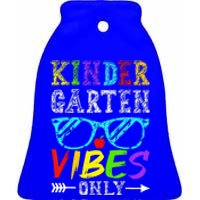 Kindergarten Vibes Only Back To School Cool Teacher Ceramic Bell Ornament