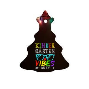 Kindergarten Vibes Only Back To School Cool Teacher Ceramic Tree Ornament