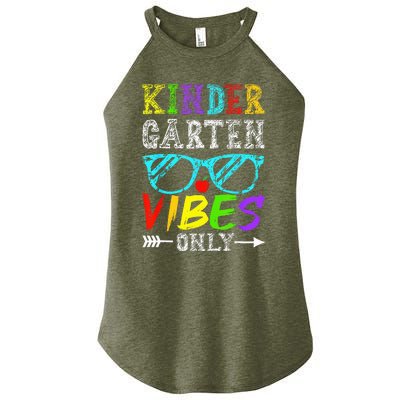 Kindergarten Vibes Only Back To School Cool Teacher Women's Perfect Tri Rocker Tank