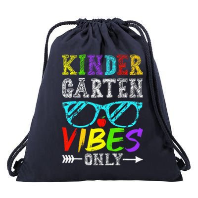 Kindergarten Vibes Only Back To School Cool Teacher Drawstring Bag