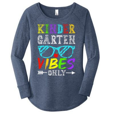 Kindergarten Vibes Only Back To School Cool Teacher Women's Perfect Tri Tunic Long Sleeve Shirt