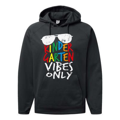 Kindergarten Vibes Only Back to School Cool Teacher Performance Fleece Hoodie