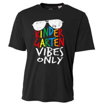 Kindergarten Vibes Only Back to School Cool Teacher Cooling Performance Crew T-Shirt