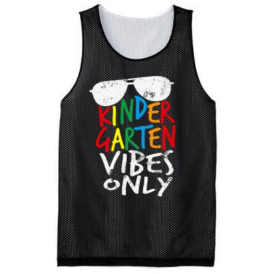 Kindergarten Vibes Only Back to School Cool Teacher Mesh Reversible Basketball Jersey Tank