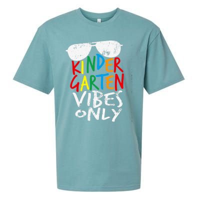 Kindergarten Vibes Only Back to School Cool Teacher Sueded Cloud Jersey T-Shirt